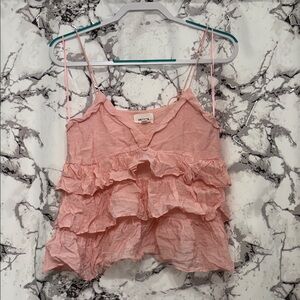 Elegant Pink Ruffled Camisole